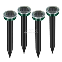 4/8X Solar Repeller Powered Ultrasonic Sonic Mouse Mole Pest Rodent Repellent Vibration Wave Yard Outdoor Garden Lawn Farm Field