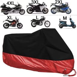 All Season Motorcycle Cover Silver Black Sun Reflective Waterproof Dustproof UV Protection for Moto Scooter M to 4XL 2025