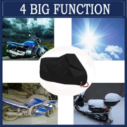 All Season Motorcycle Cover Silver Black Sun Reflective Waterproof Dustproof UV Protection for Moto Scooter M to 4XL 2025