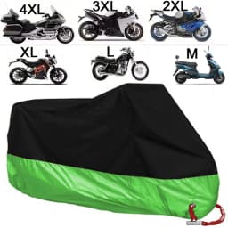 All Season Motorcycle Cover Silver Black Sun Reflective Waterproof Dustproof UV Protection for Moto Scooter M to 4XL 2025