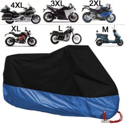 All Season Motorcycle Cover Silver Black Sun Reflective Waterproof Dustproof UV Protection for Moto Scooter M to 4XL 2025