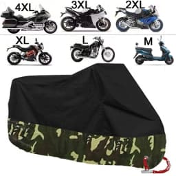 All Season Motorcycle Cover Silver Black Sun Reflective Waterproof Dustproof UV Protection for Moto Scooter M to 4XL 2025