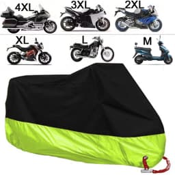 All Season Motorcycle Cover Silver Black Sun Reflective Waterproof Dustproof UV Protection for Moto Scooter M to 4XL 2025