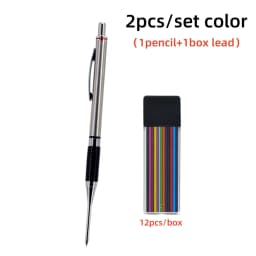 New Deep Hole Woodworking Mechanical Pencil, 2.0mm Anti Slip Soft Set Grip Handle Automatic Pencil Engineer Drawing Marking Tool