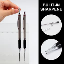 New Deep Hole Woodworking Mechanical Pencil, 2.0mm Anti Slip Soft Set Grip Handle Automatic Pencil Engineer Drawing Marking Tool