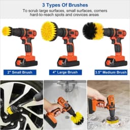 3 pcs/set drill brush set power scrubber wash cleaning brushes tool kit for Grout Floor tub shower tile bathroom kitchen surface