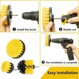 3 pcs/set drill brush set power scrubber wash cleaning brushes tool kit for Grout Floor tub shower tile bathroom kitchen surface