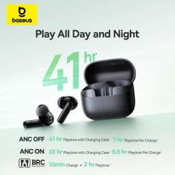 Baseus Bass EP10 NC -43dB Noise Cancelling ANC True Wireless Earbuds Bluetooth 6.0 In-Ear Wireless Earphones 4-Mics ENC Ear buds
