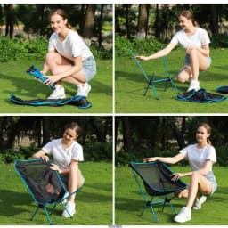 Outdoor Moon Chair, Camping Folding Chair, Portable Leisure Backrest Chair, Ultra-Light Aluminum Alloy Folding Chair Comfortable