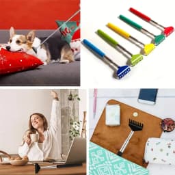 Extendable Portable Telescoping Metal Back Scratchers Hand Massager with Handles for Thanksgiving Birthday Christmas Gifts