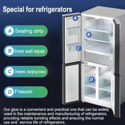 Special glue for refrigerator, super glue, plastic glue, refrigerator seal, transparent, low temperature tolerance, antifreeze.