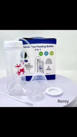 3-in-1 Hands-Free 300ML Wide-neck Baby Bottle,Milk Storage Bottle,Pacifier,Multi-Function Anti-Drop Gravity Ball Feeding Bottle