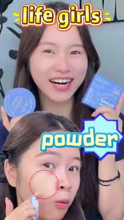 Life Girls Skin Tone Waterproof, Sweat-Proof Powder, Naturally Brightens, Conceals Concealer, Soft and Smooth, Natural and Transparent, Transparent Makeup, Own Puff
