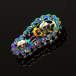Bicycle Chain Finger Spinner, Silent CNC Machined Stainless Steel Gear Fidget Toy for Adults, Office Stress Relief & Focus Tool,