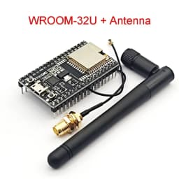 ESP32-WROOM-32U DevKitC WiFi Bluetooth IoT Development Board with 2.4G Antenna & Arduino+ Compatible for Wireless Programming