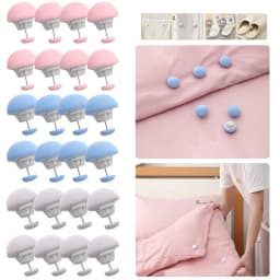 Mushroom Quilt Holder Macaron Non-slip Quilt Blanket Clip One Key To Unlock Blankets Cover Fastener Clip Holder Bed Sheet