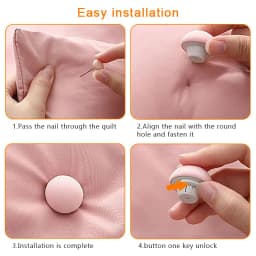 Mushroom Quilt Holder Macaron Non-slip Quilt Blanket Clip One Key To Unlock Blankets Cover Fastener Clip Holder Bed Sheet