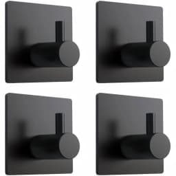 Modern style stainless steel adhesive hooks for bathroom room kitchen clothes hats clutter storage