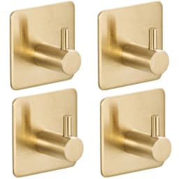 Modern style stainless steel adhesive hooks for bathroom room kitchen clothes hats clutter storage