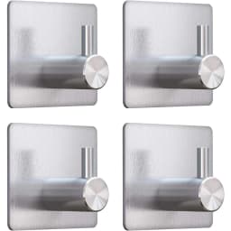 Modern style stainless steel adhesive hooks for bathroom room kitchen clothes hats clutter storage