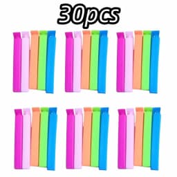 5-30pcs Colorful Sealing Clips Moisture-Proof Fresh-Keeping Snack Bag Sealer Clamp for Plastic Bags Reusable Kitchen Accessory