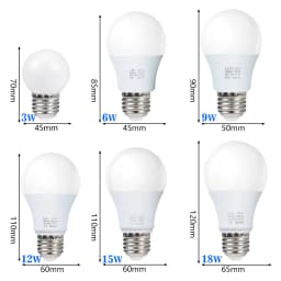 3W 6W 9W 12W 15W 18W LED Bulb Lamps E27 Lampada LED Light Bulb AC 220V-240V Smart IC High Brightness Illa Lamp Spotlight