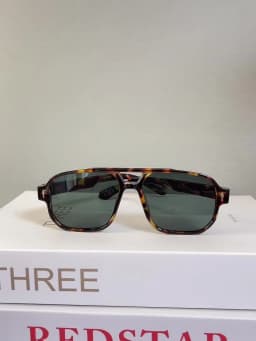 BOYSEEN Men's Square Tortoiseshell Sunglasses Preppy Style Black Frame Eyewear Can Make Prescription