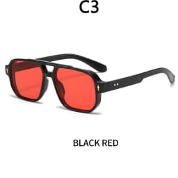 BOYSEEN Men's Square Tortoiseshell Sunglasses Preppy Style Black Frame Eyewear Can Make Prescription
