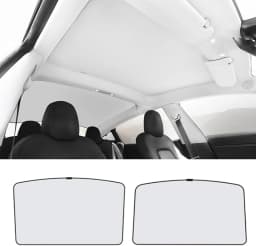 Sun Shade For Tesla Model 3 Y YL Juniper Highland 2025-2020 2026 Upgrade Ice Cloth Buckle Sun Glass Front Rear Sunroof Skylight