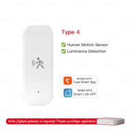 Zigbee 10G MmWave Radar Motion Sensor Human Detector with Illuminance Temperature Humidity Sensor Support Tuya Zigbee2MQTT