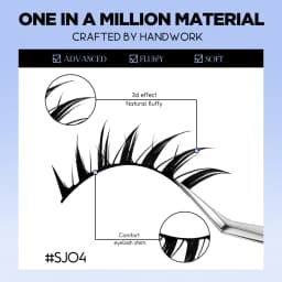Lasvirey Cat Eye Lashes Manga Lashes Styles 3D Faux Mink Lashes Soft Cross Wispy Natural Winged End Eye Elongated Eyelash Makeup