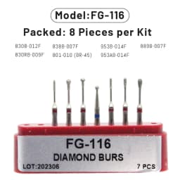 AG 1 Box Dental Diamond Burs Drill for High Speed Handpiece Dentist Burs FG Series Dia.1.6mm