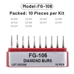 AG 1 Box Dental Diamond Burs Drill for High Speed Handpiece Dentist Burs FG Series Dia.1.6mm