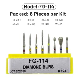 AG 1 Box Dental Diamond Burs Drill for High Speed Handpiece Dentist Burs FG Series Dia.1.6mm