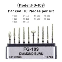AG 1 Box Dental Diamond Burs Drill for High Speed Handpiece Dentist Burs FG Series Dia.1.6mm