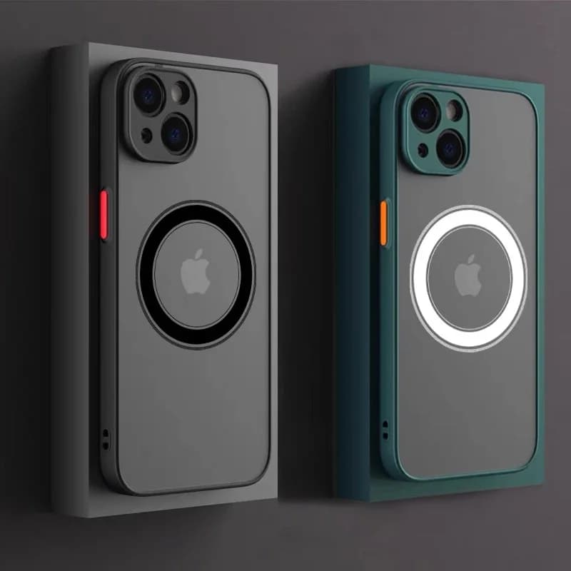 Luxury Armor Matte For Magsafe Magnetic Wireless Charging Case For iPhone 18 17 16 15 14 13 12 11 Pro Max Mini Shockproof Cover