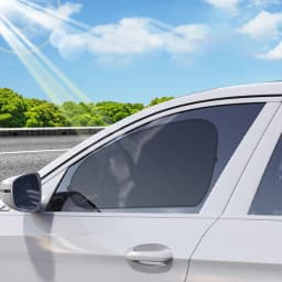 SEAMETAL Car Sun Shade Side Window Curtain Front Rear Window Sunshade Summer UV Blocking Suction Cup Car Sun Protection Curtains