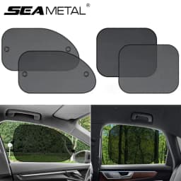 SEAMETAL Car Sun Shade Side Window Curtain Front Rear Window Sunshade Summer UV Blocking Suction Cup Car Sun Protection Curtains