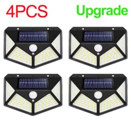 1/2/4Pcs 100 LED Solar Wall Lights Outdoor Solar Lamp Motion Sensor Solar Powered Sunlight Street Light for Garden Night Light