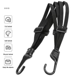 SEAMETAL Motorcycle Back Seat Helmet Strips Elastic Rope Motorcycle Helmet Fixed Strap Adjustment Fix Rope Goods Strap 60cm/90cm