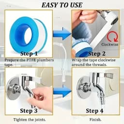 10PCS Thread Seal Tape – Waterproof Leak-Proof Plumbing Duct Tape for Pipe Fittings, Oil-Free Repair & Adhesives