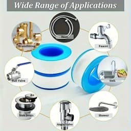 10PCS Thread Seal Tape – Waterproof Leak-Proof Plumbing Duct Tape for Pipe Fittings, Oil-Free Repair & Adhesives
