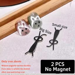 1/2Pcs Double-Head French Nail Art Magnet Set Strong Cat Eye Magnetic Rod French V-Shaped Effect Gel Polish Manicure Magnet Tool