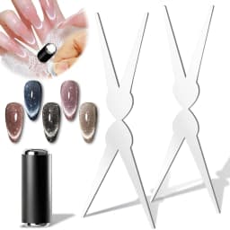 1/2Pcs Double-Head French Nail Art Magnet Set Strong Cat Eye Magnetic Rod French V-Shaped Effect Gel Polish Manicure Magnet Tool