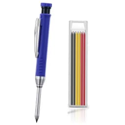 Solid Carpenter Pencil Set Woodworking Tools Mechanical Pencil 5 Colors Refill Construction Job Tools Carpentry Marking Scriber