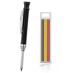 Solid Carpenter Pencil Set Woodworking Tools Mechanical Pencil 5 Colors Refill Construction Job Tools Carpentry Marking Scriber