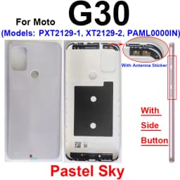 Battery Door Housing Glass Cover For Motorola Moto G10 G20 G30 G50 G60 G50 5G Battery Rear Case Housing Cover