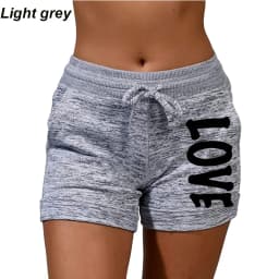 Summer Shorts Women's Love Printed Quick Drying Shorts YOGA SHORTS Women's Leisure Sports Fitness Shorts High Waist Drawstring