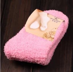 Women's Bed Socks Pure Color Fluffy Warm Winter Christmas Gift Soft Floor Home Candy Color Coral FLeece Velvet Socks Dropship