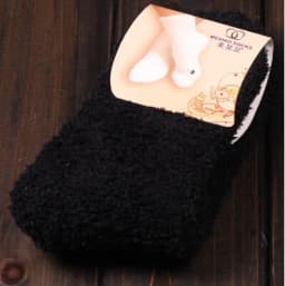 Women's Bed Socks Pure Color Fluffy Warm Winter Christmas Gift Soft Floor Home Candy Color Coral FLeece Velvet Socks Dropship